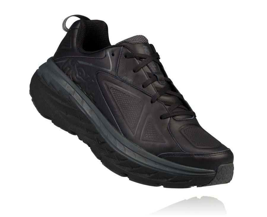 Hoka One One Hardloopschoenen Heren - Bondi Leern - Zwart - WE3792850